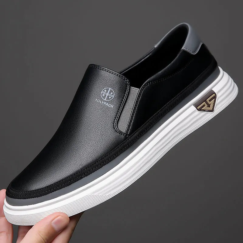 TONELLI SLIP-ON LEATHER SNEAKERS