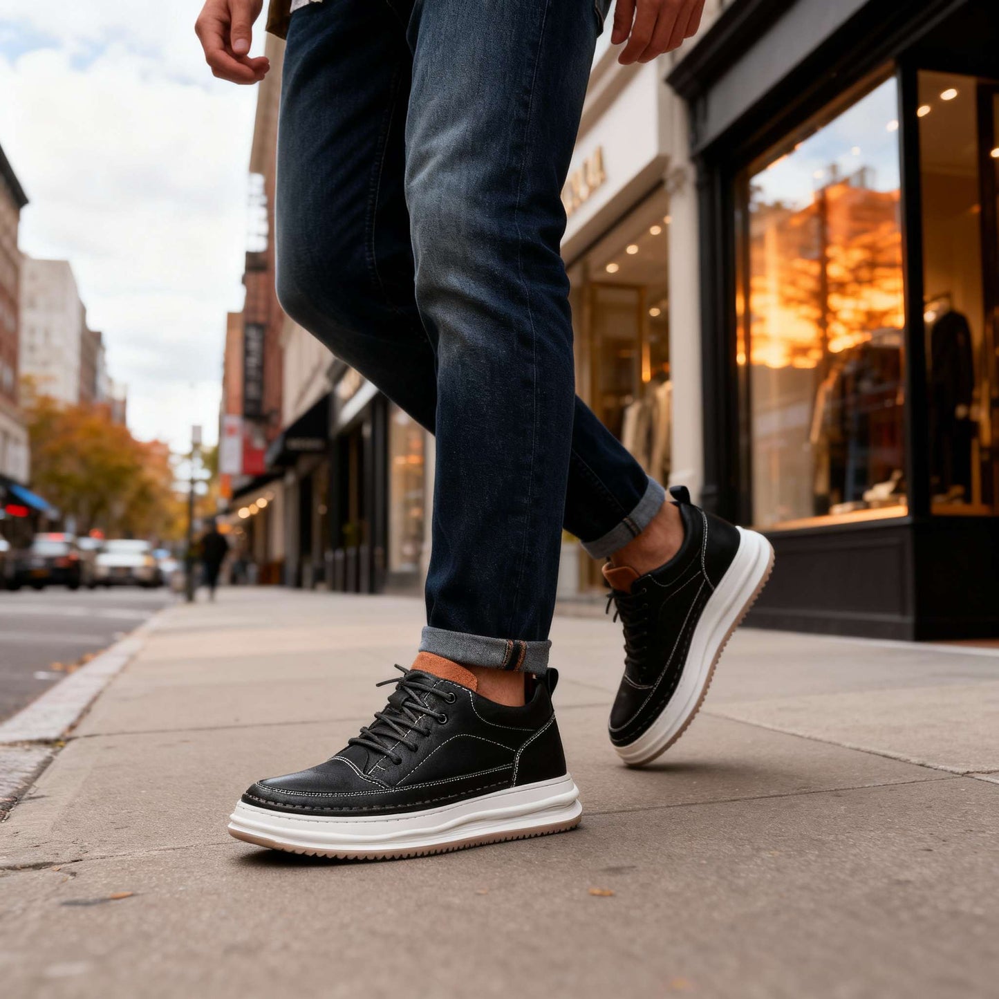 Grayson Robert Leather Sneakers