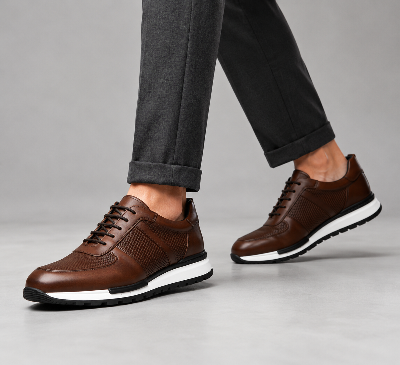 BRADLEY MILES LEATHER SNEAKERS