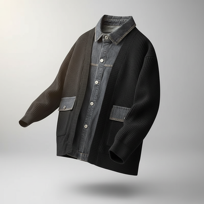 LEVI DENIM PANEL CARDIGAN