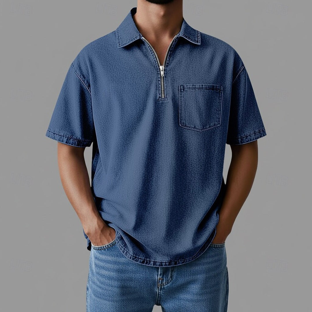 Damien Denim Zip Shirt