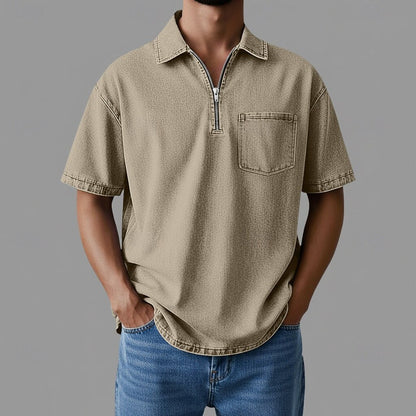 Damien Denim Zip Shirt