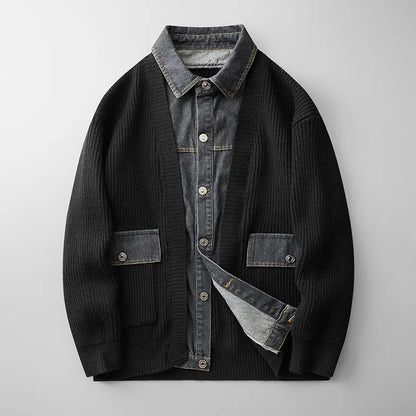 LEVI DENIM PANEL CARDIGAN