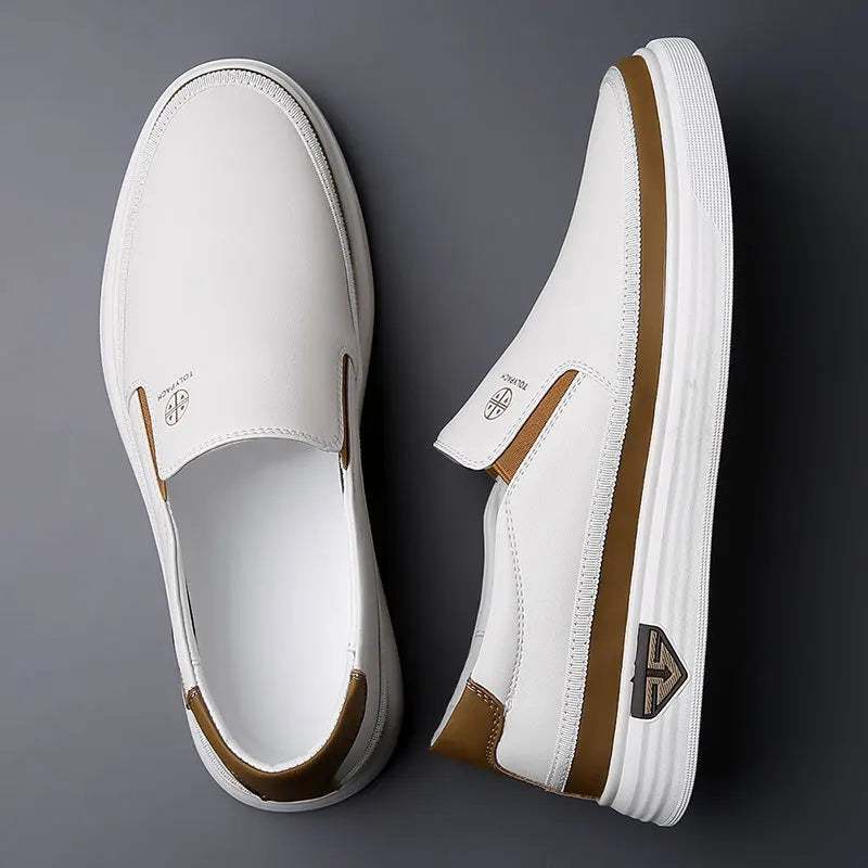 TONELLI SLIP-ON LEATHER SNEAKERS