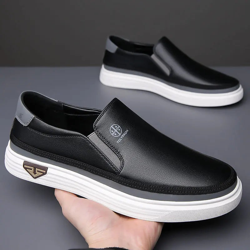 TONELLI SLIP-ON LEATHER SNEAKERS