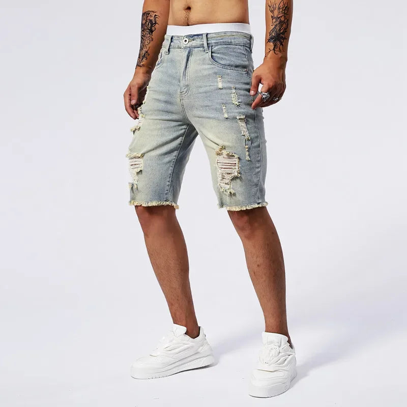 Men's Summer Ripped Jean Shorts