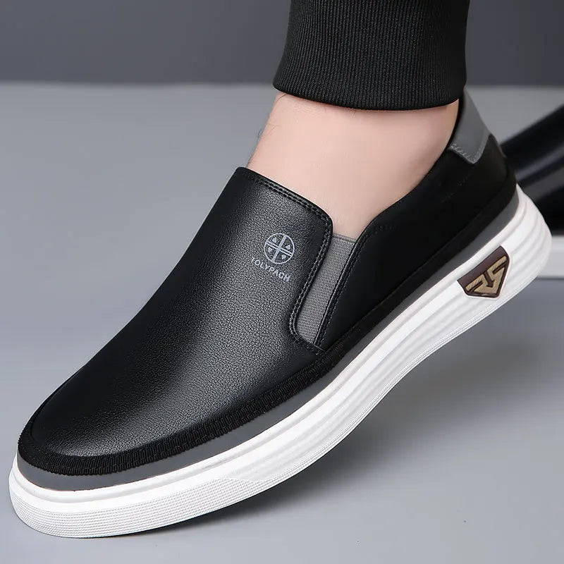 TONELLI SLIP-ON LEATHER SNEAKERS