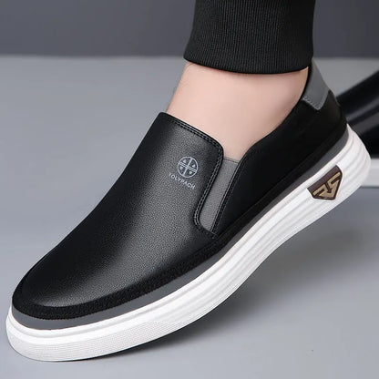 TONELLI SLIP-ON LEATHER SNEAKERS