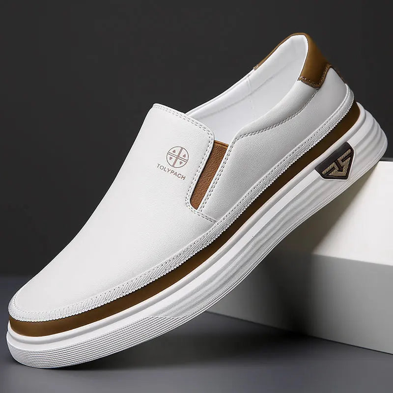TONELLI SLIP-ON LEATHER SNEAKERS