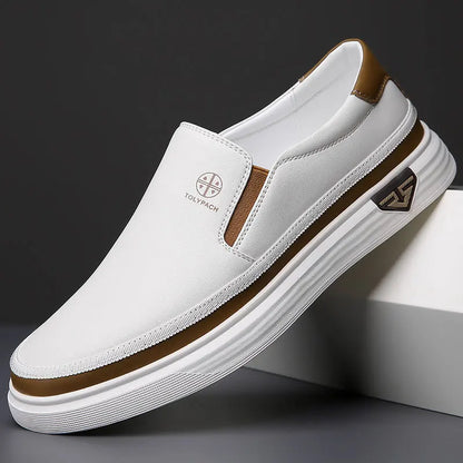 TONELLI SLIP-ON LEATHER SNEAKERS