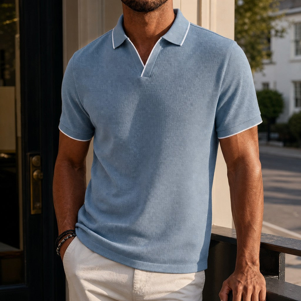 Jackson Brave Collar Ribbed Knit Polo