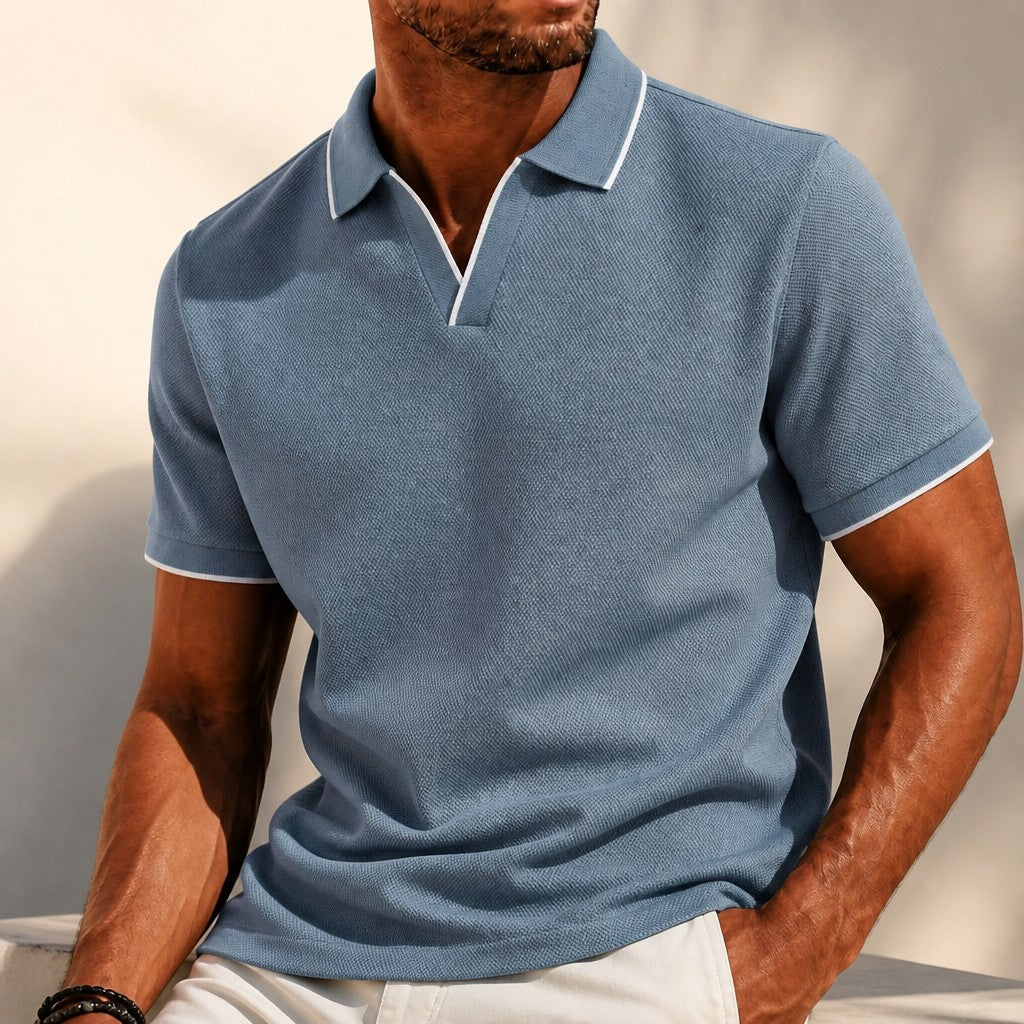 Jackson Brave Collar Ribbed Knit Polo