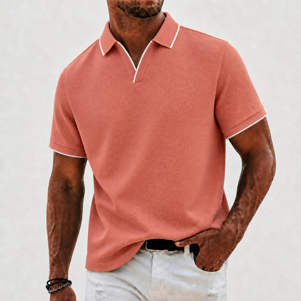 Jackson Brave Collar Ribbed Knit Polo