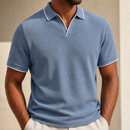 Jackson Brave Collar Ribbed Knit Polo