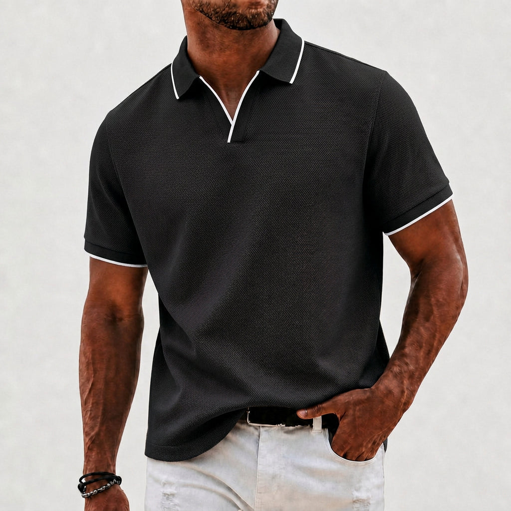 Jackson Brave Collar Ribbed Knit Polo