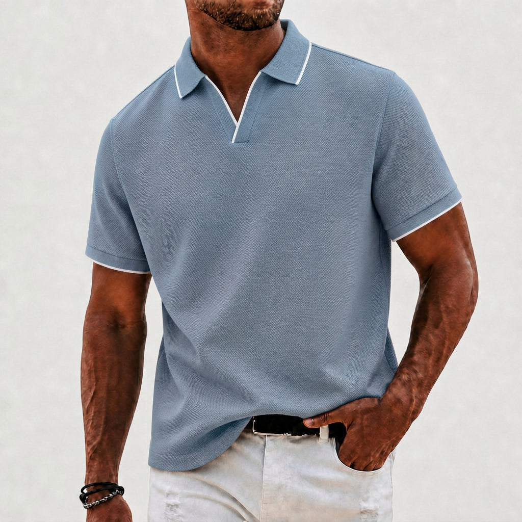 Jackson Brave Collar Ribbed Knit Polo