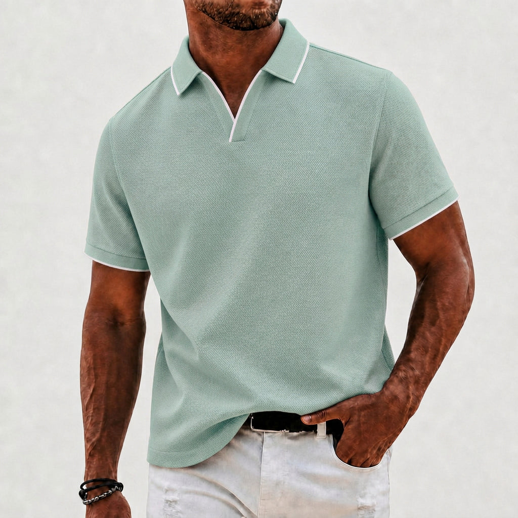 Jackson Brave Collar Ribbed Knit Polo